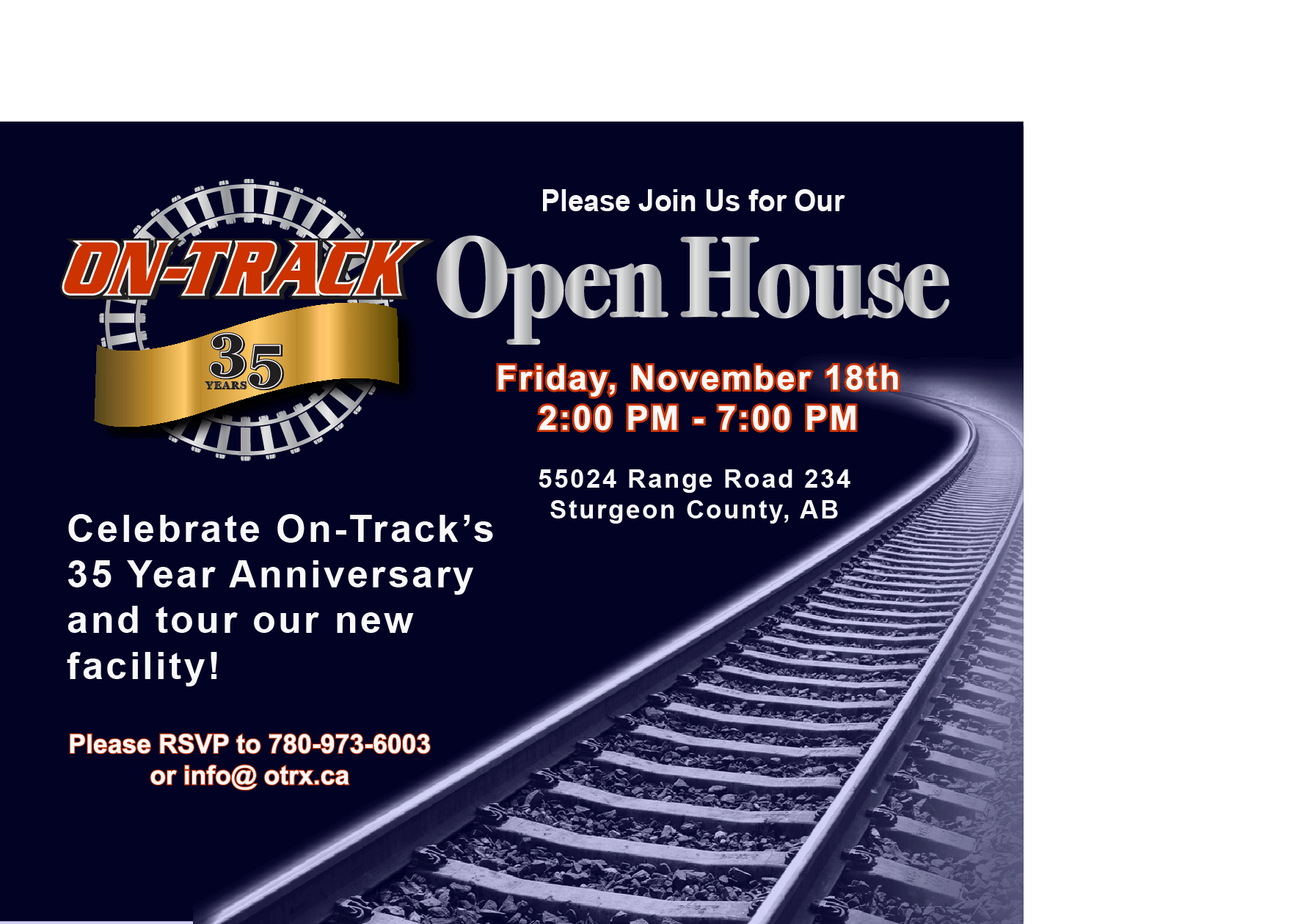 On-Track Open House - On-Track Railway Operations Ltd.